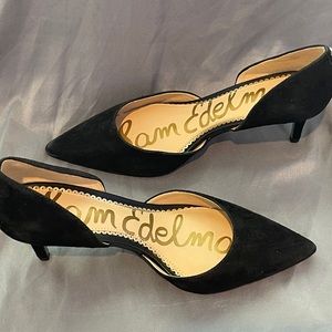 Sam Edelman womens size 6.5 black suede pumps